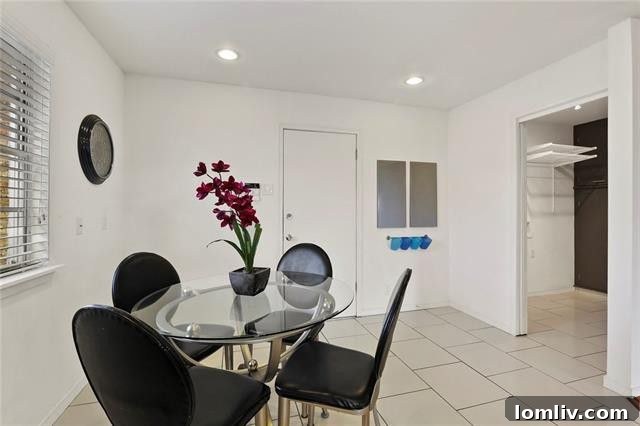 Interior view from entryway into living room