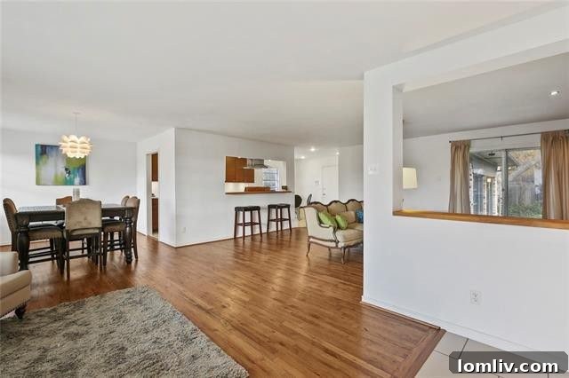 Modern kitchen with breakfast nook and recessed lighting