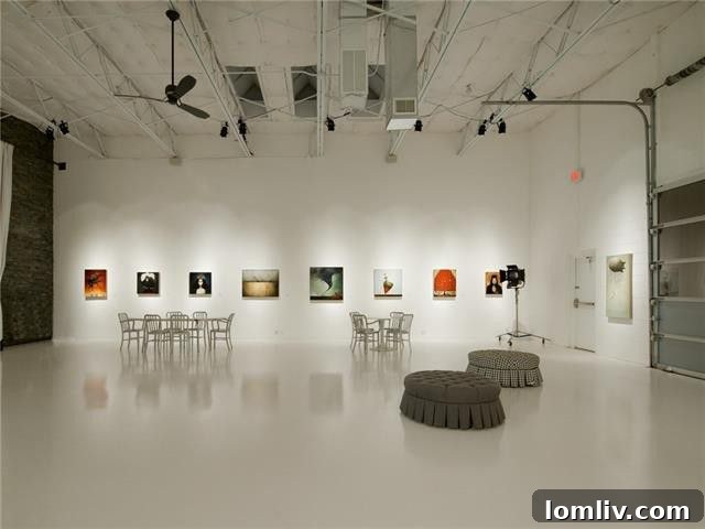 Design District's Premier Warehouse Residence: Private Waterfall and Panoramic City Views 10 2278 Monitor Street Art Gallery Home