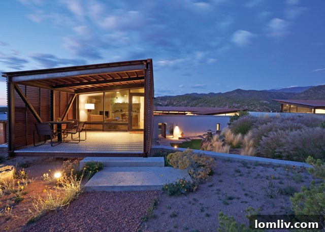 Architect Ted Flato Delivers Inaugural Frank Welch Memorial Lecture 5 Desert House by Ted Flato in Santa Fe, NM, showcasing architecture harmonizing with the arid landscape and local traditions.