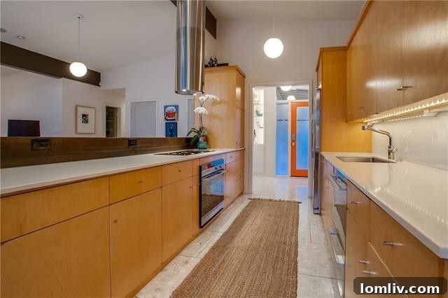 Another view of a tastefully decorated bedroom in the Mid-Century Modern home