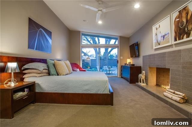 Interior view, possibly a hallway leading to the private quarters, with thoughtful design elements