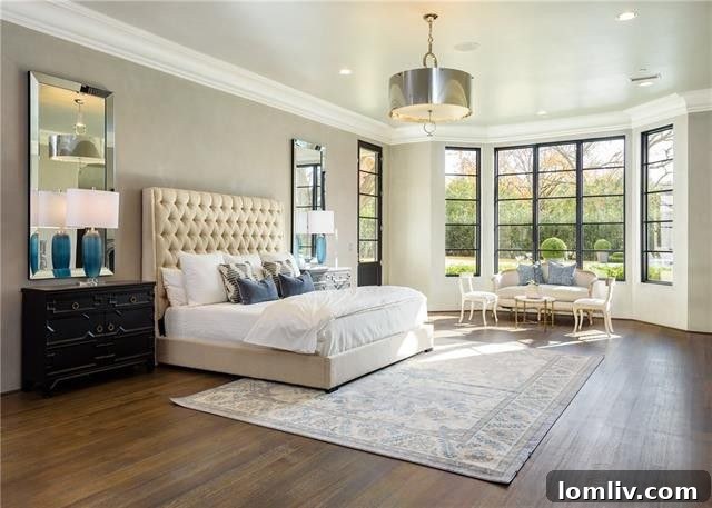 Staged Bedroom with Modern Furnishings