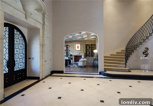 Stunning Grand Foyer and Staircase in Dallas Luxury Home