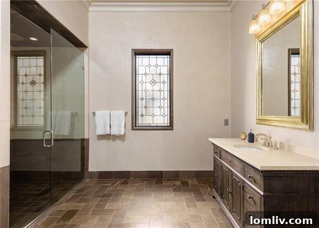 Staged Elegant Foyer with Console Table and Mirror