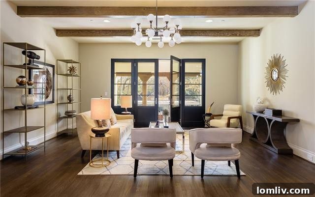 Staged Bedroom with Plush Bedding and Artwork