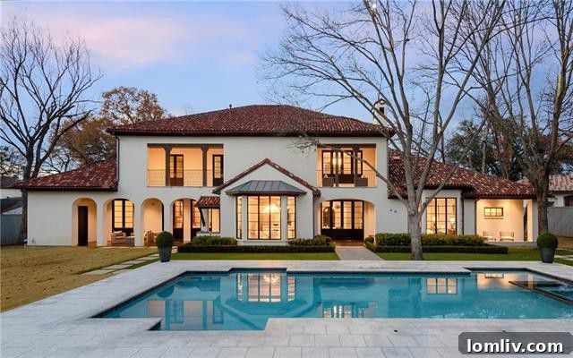 Staged Luxurious Pool Area with Lush Landscaping