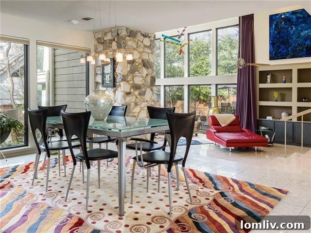 Elegant Formal Dining Area with Built-in Bookshelves - 10819 Stone Canyon Rd