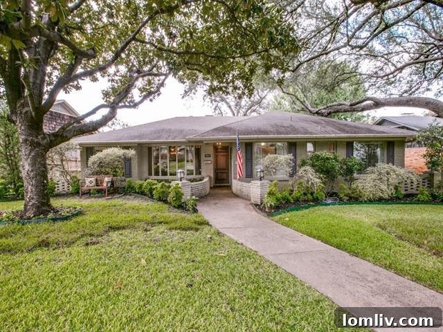 Merriman Park Masterpiece: Complete Living, Unmatched Price 2 Charming 1960s Merriman Park home exterior with mature trees and lush landscaping