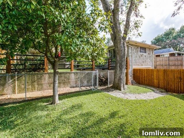 Merriman Park Masterpiece: Complete Living, Unmatched Price 14 Mature trees providing shade and privacy in the Merriman Park backyard