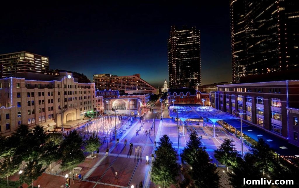 Fort Worth skyline at dusk, showcasing modern development