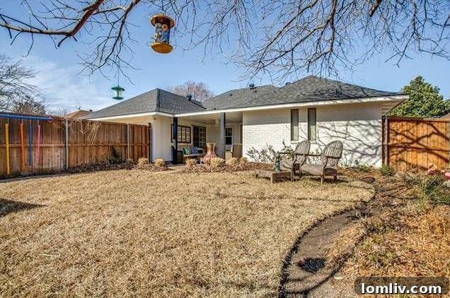 Inviting backyard perfect for family activities and entertaining.