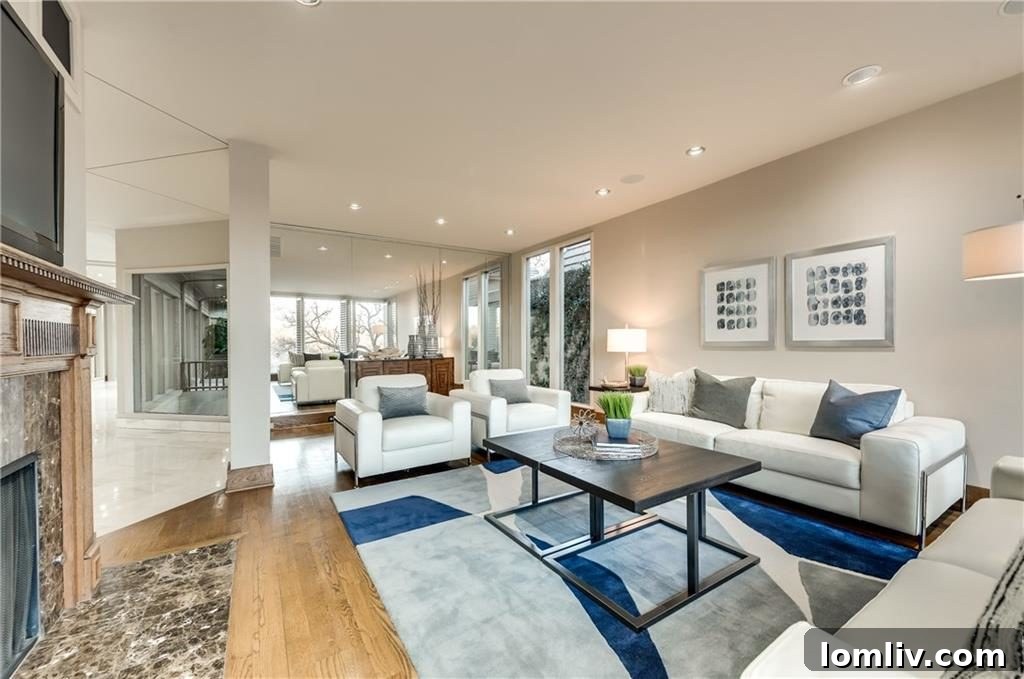 Expansive golf course views from home