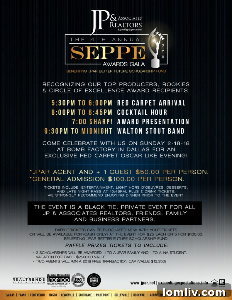 JP & Associates Annual Black Tie Awards Gala Invitation
