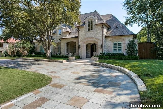 French Estate Luxury Home Exterior, Dallas