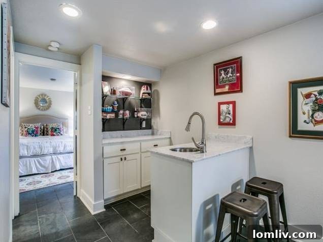 Modern and clean bathroom within the basement guest suite.