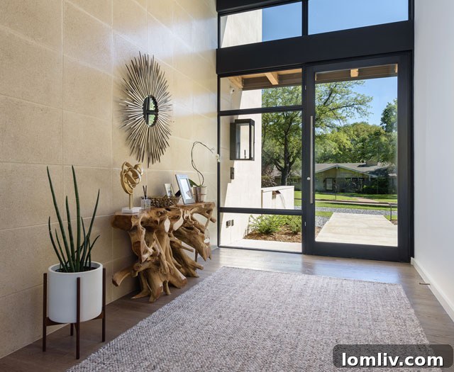 Modern bathroom with double vanity and sleek design features in Royal Crest home