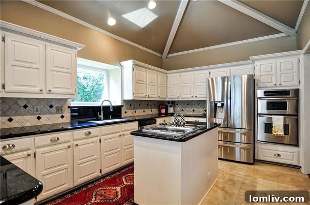 Bright and spacious living area with tall ceilings in a Dallas home