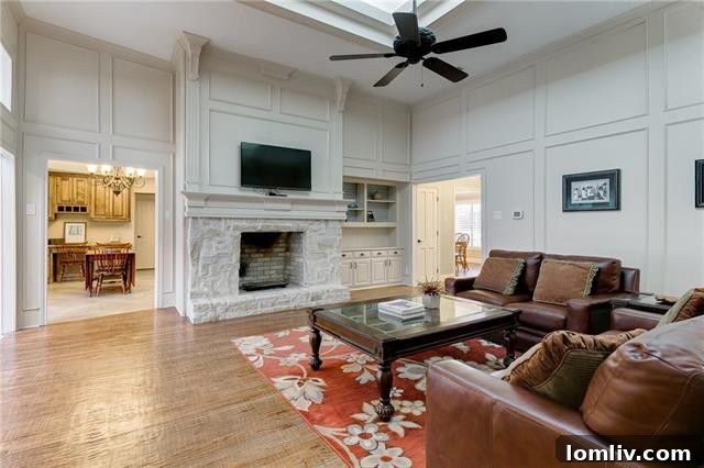 Spacious Living Room with High Ceilings