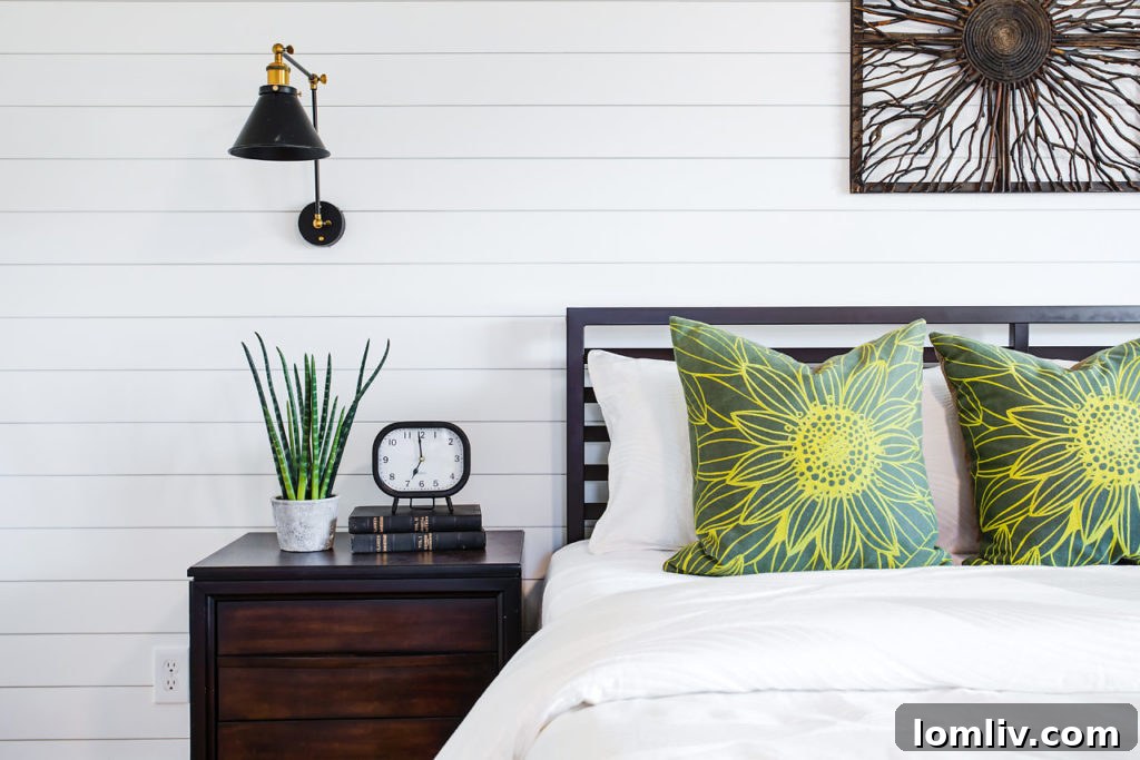 Hallway leading to bedrooms, featuring consistent modern farmhouse design