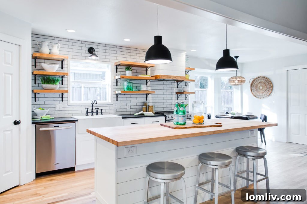 Another view of a beautifully staged bedroom with farmhouse touches