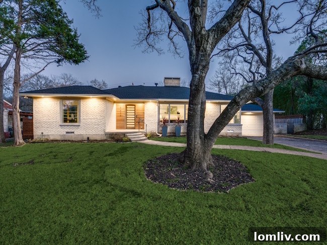 Stunning exterior of 9606 Losa, a luxury home in Dallas's Casa Linda Estates, hosting a philanthropic event