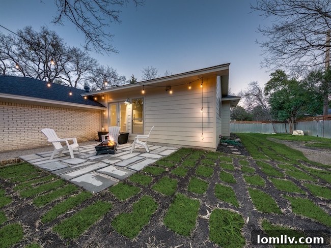 Another view of the stunning exterior and garden of 9606 Losa, ready for its open house