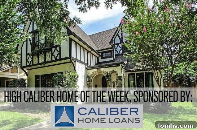 5910 Velasco - Classic Tudor exterior with brick, stone, and half-timbering, reflecting grandeur