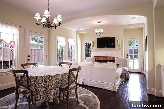 Downstairs study or office space with ample natural light and elegant finishes