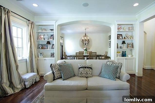 Inviting living space with views of the lush backyard, perfect for entertaining