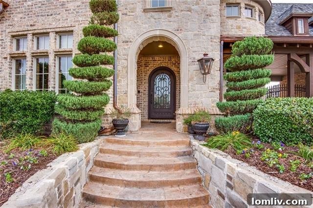 Grand exterior of a 7,142 sq ft luxury home in Castle Hills
