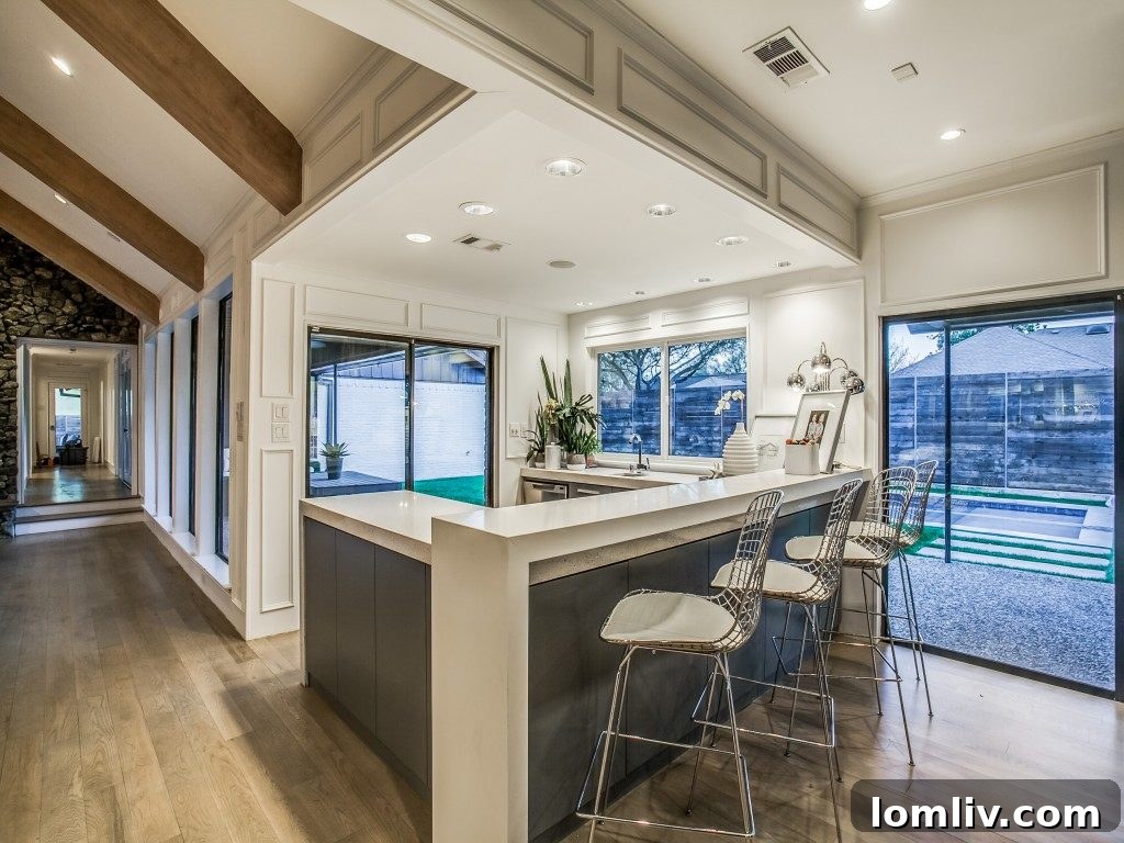 Transformed contemporary modern interiors of Dallas home