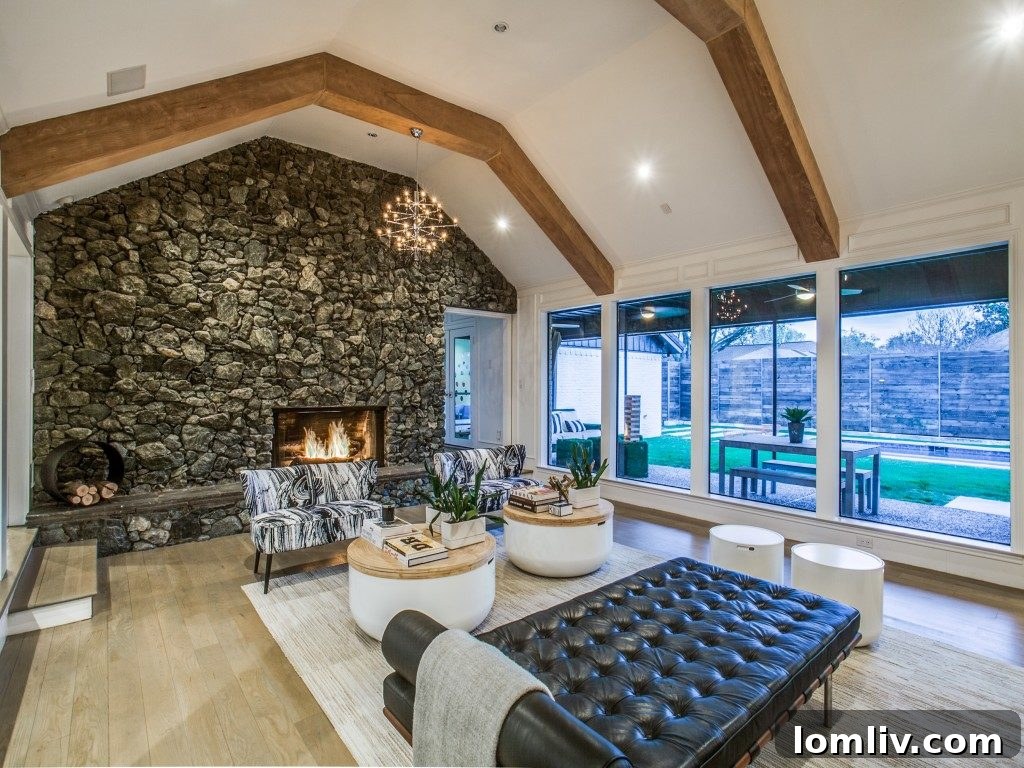 Contemporary design elements in Dallas luxury home