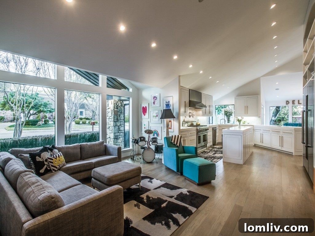 Grand entrance and tall ceilings at 6930 Brookshire Drive