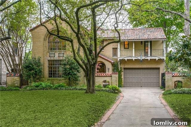 Dallas Open Houses: Discover a Clifford Hutsell Historic Gem This Week 2 Stunning Spanish Colonial Revival home exterior in Lakewood