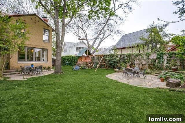Dallas Open Houses: Discover a Clifford Hutsell Historic Gem This Week 7 Charming backyard patio area with lush landscaping