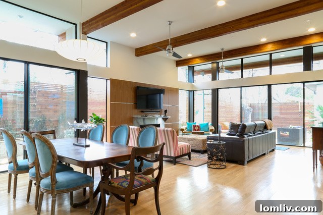 WRHT03-006 - Interior view of Tavis Westbrook's modern home showcasing open concept living