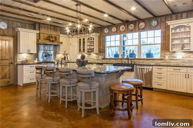 Luxury Kitchen: Granite Countertops and Custom Cabinetry