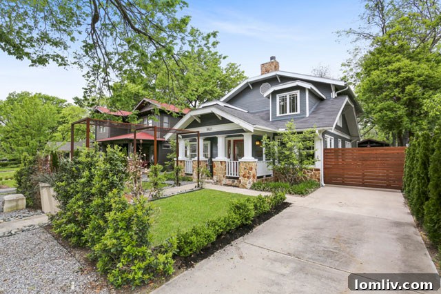 Exterior of renovated historic Craftsman home in Vickery Place