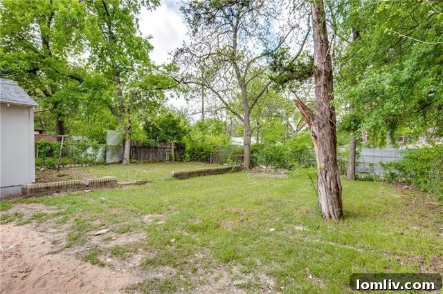 Backyard with potential for landscaping