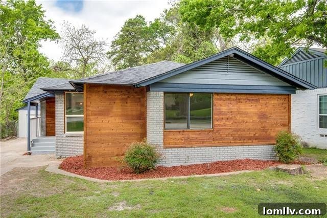 New siding and painted brick at Cedar Oaks home