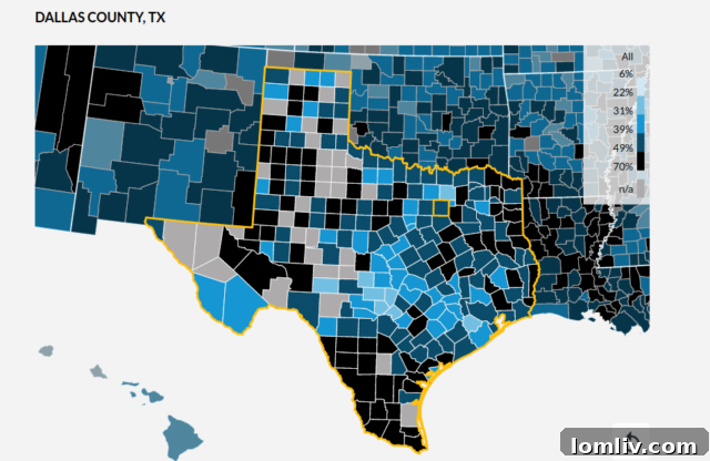 Chart illustrating medical debt disparities by race in Dallas County.