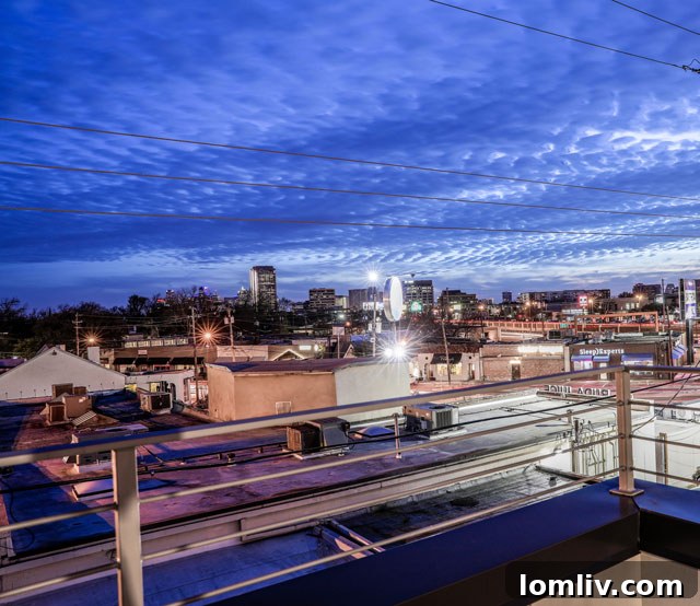 Aerial perspective of the Knox District, highlighting urban amenities and green spaces