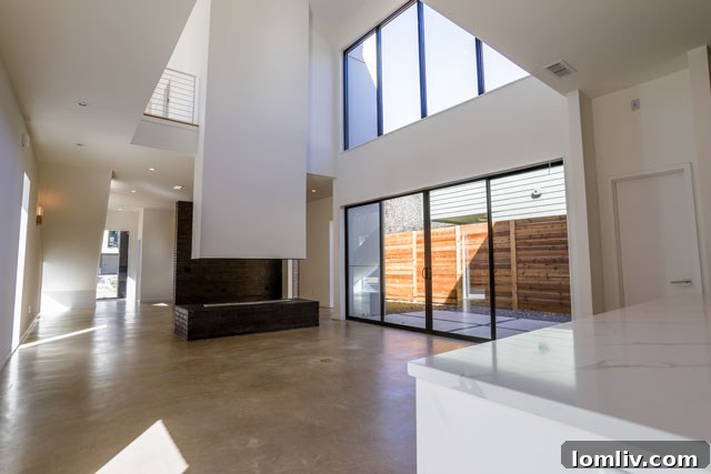 Interior view highlighting vaulted ceilings and modern architecture