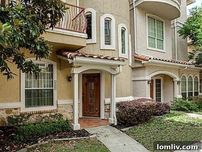 Elegant Living Room with Spiral Staircase and Natural Light in Dallas Home