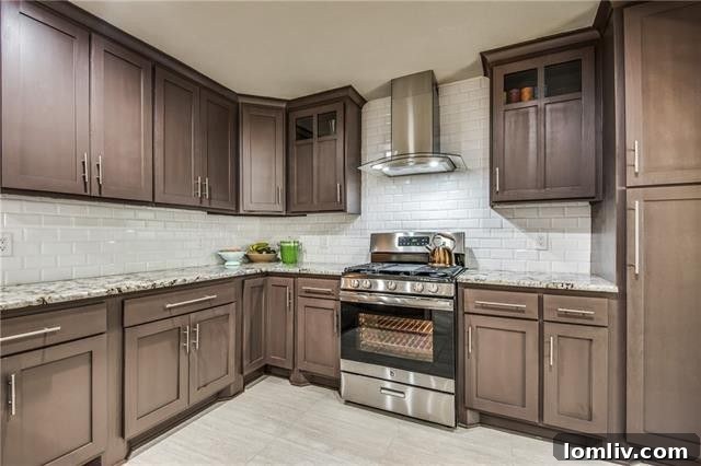 Modern Kitchen with Granite Countertops and Stainless Steel Appliances