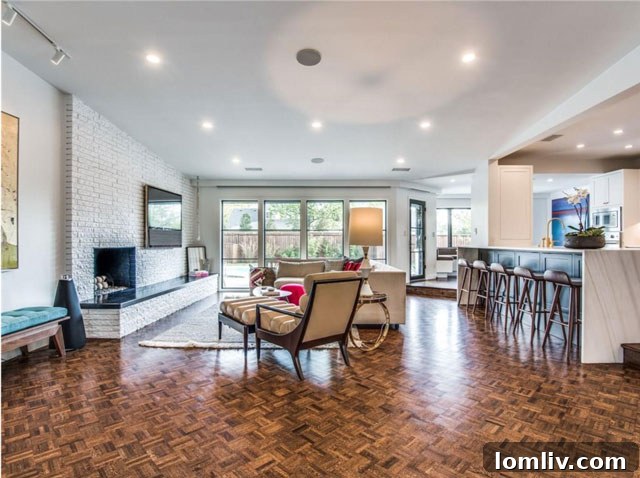 Stylish Home Office with Geometric Wallpaper