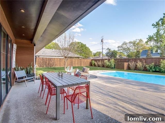 Private Backyard with Covered Patio and Pool