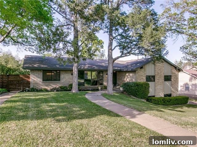 Midcentury Modern Living Room with Golf Course Views