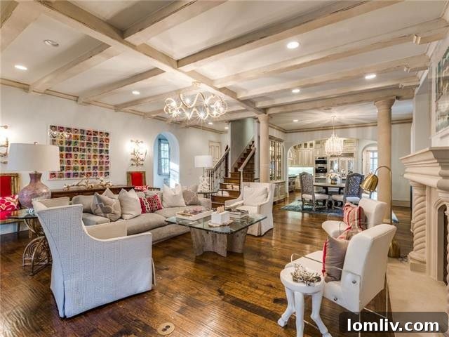 Beautifully Appointed Hallway Leading to Different Living Spaces
